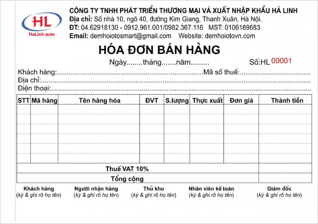 In phiếu thu - biên lai - hoá đơn bán lẻ giá rẻ | In Khởi Minh