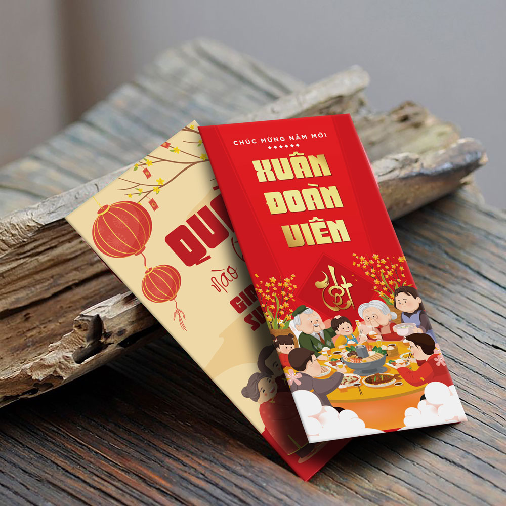 In bao lì xì theo yêu cầu giá rẻ, miễn phí thiết kế