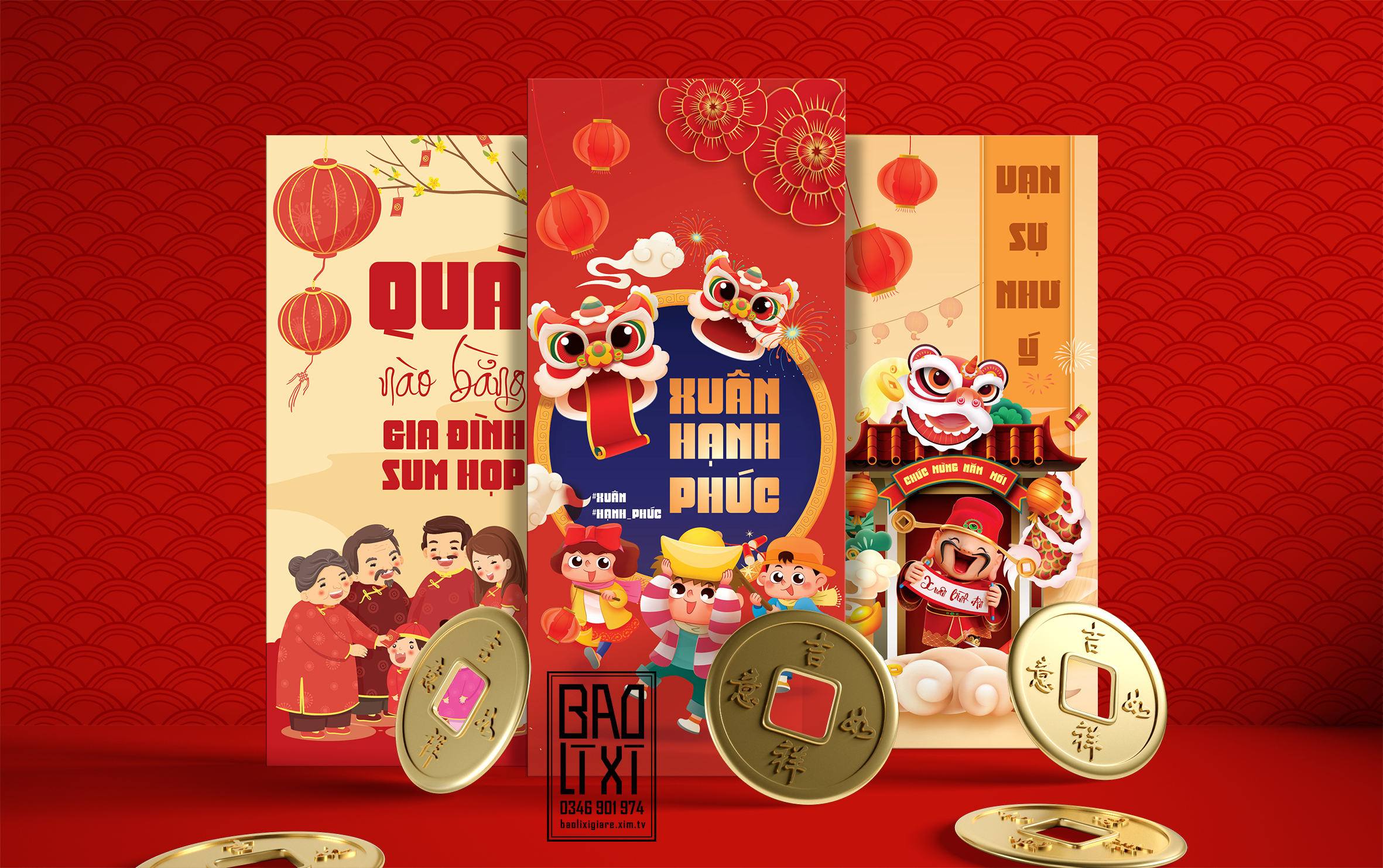 Kích thước bao lì xì - Kích thước chuẩn của phong bao lì xì