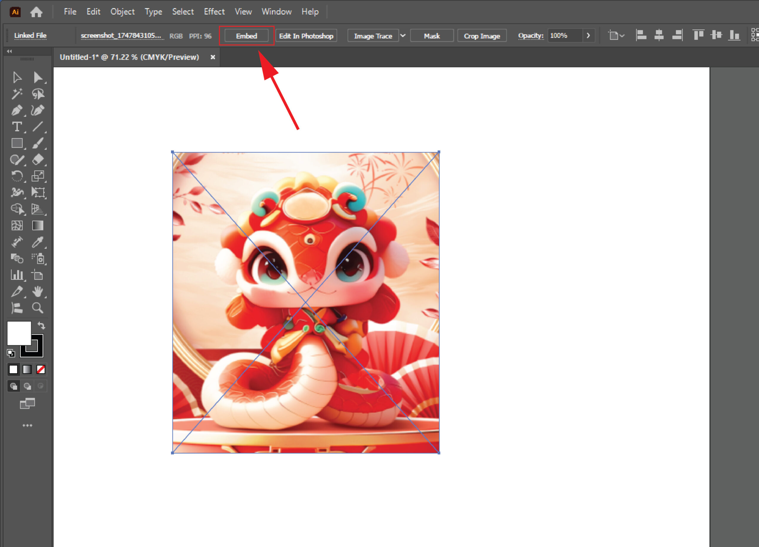 Embed hình trong AI là gì? Cách embed hình trong AI